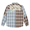 Arch logo patchwork check shirt