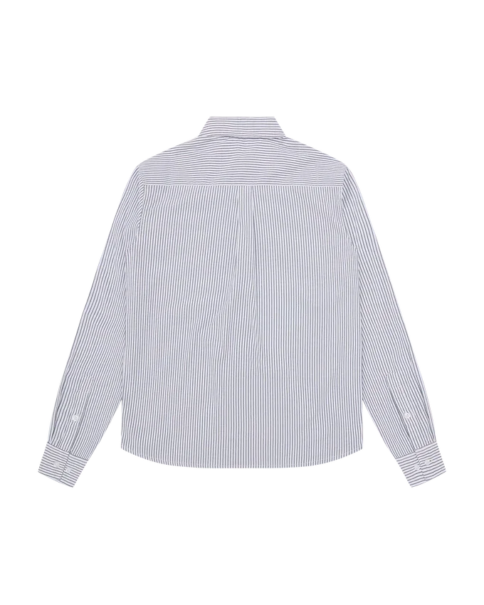 Burst camo half print poplin stripe shirt Burst camo half print poplin stripe shirt