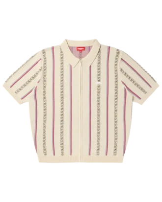 Chain polo sweater