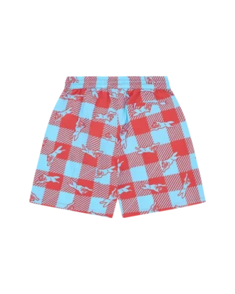 Checker running dog swim shorts