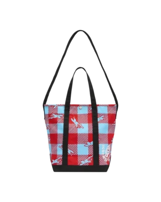 Checker running dog tote bag