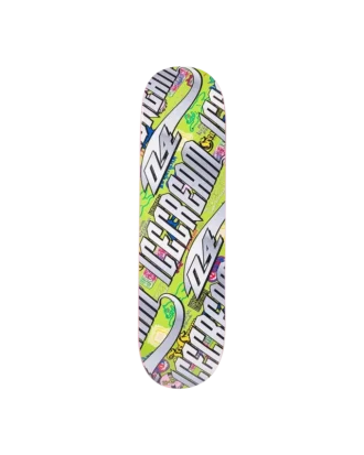 Chrome logo aop skate deck