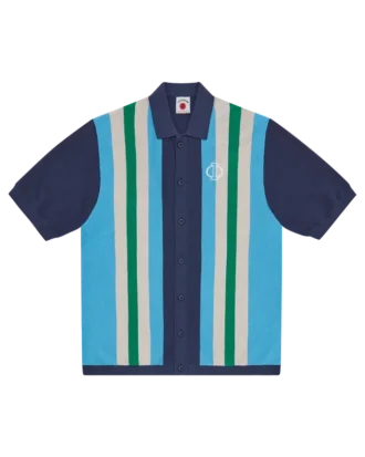 Collared knitted polo shirt