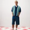 Collared knitted polo shirt