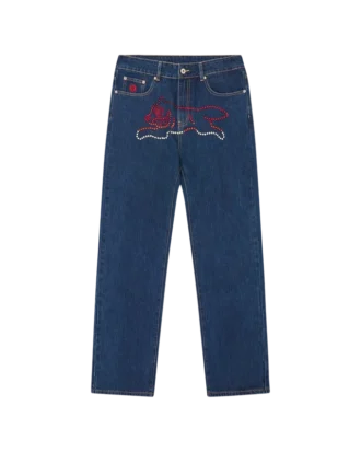 Crystal running dog denim pant