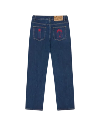 Crystal running dog denim pant