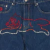 Crystal running dog denim pant
