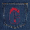 Crystal running dog denim pant