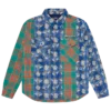 Diamonds & dollars check padded overshirt