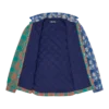 Diamonds & dollars check padded overshirt