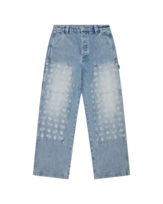 Diamonds & dollars denim carpenter pant