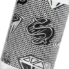 Diamonds & dollars soda can glass