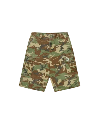 Distressed oversized cargo shorts