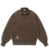 Emboridered logo damaged half zip sweatshirt Emboridered logo damaged half zip sweatshirt