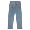 Faded arch logo denim pants