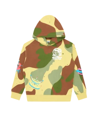 Kids all over space camo popover hood