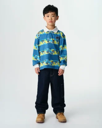 Kids robot camo rugby top Kids robot camo rugby top