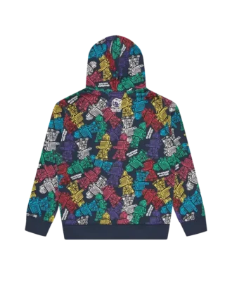 Kids robot zip through hood