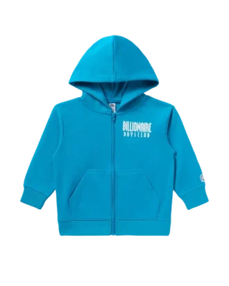 Kids straight font zip hoodie