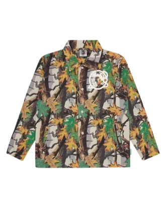 Kids tree camo arch logo astro coach jacket