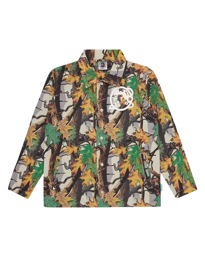 Kids tree camo arch logo astro coach jacket Kids tree camo arch logo astro coach jacket