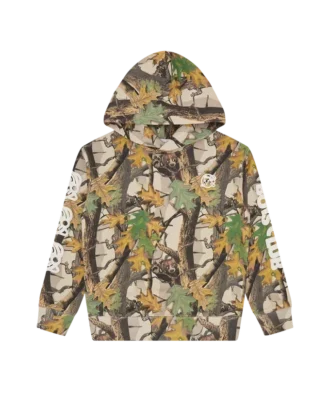 Kids tree camo popover hood