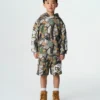 Kids tree camo popover hood
