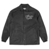Leather coach jacket