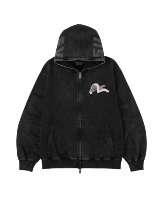Logo with seagull emb. & printed hood sweatshirt