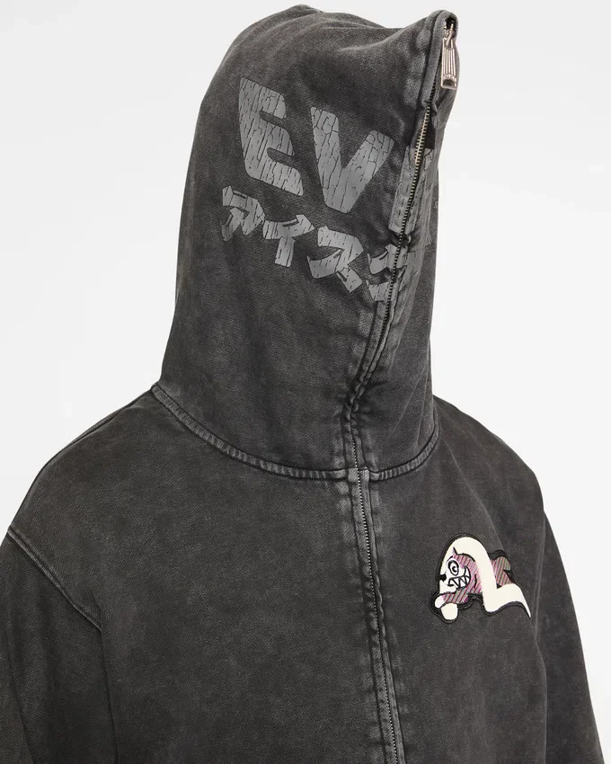 Logo with seagull emb. & printed hood sweatshirt Logo with seagull emb. & printed hood sweatshirt
