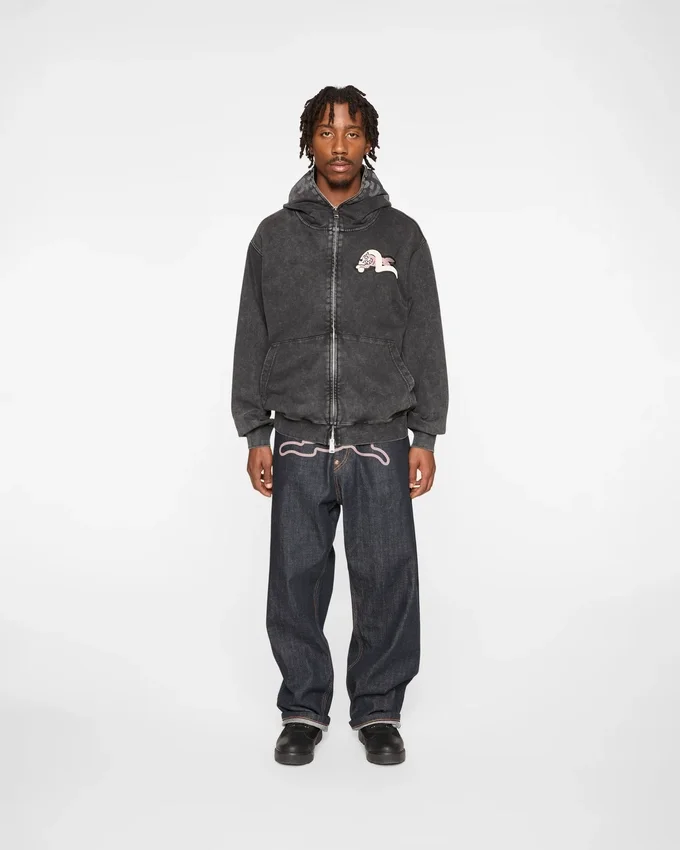 Logo with seagull emb. & printed hood sweatshirt Logo with seagull emb. & printed hood sweatshirt