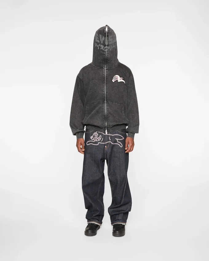 Logo with seagull emb. & printed hood sweatshirt Logo with seagull emb. & printed hood sweatshirt
