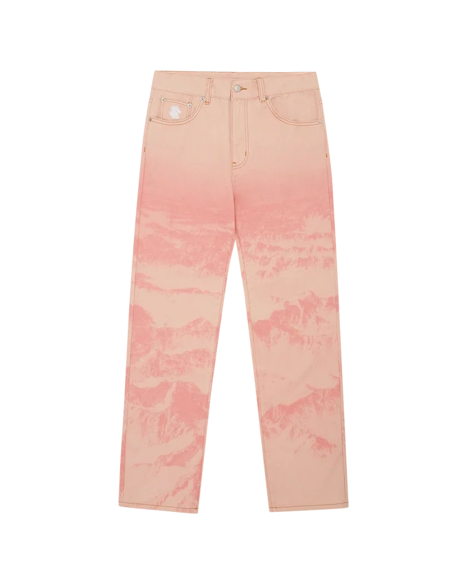 Mountain print astro denim pant Mountain print astro denim pant