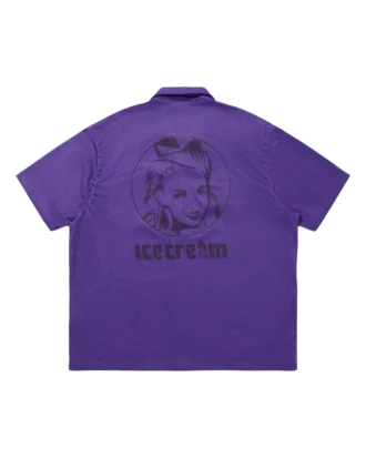 Open collar mesh ss shirt
