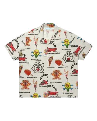 Open collar shirt
