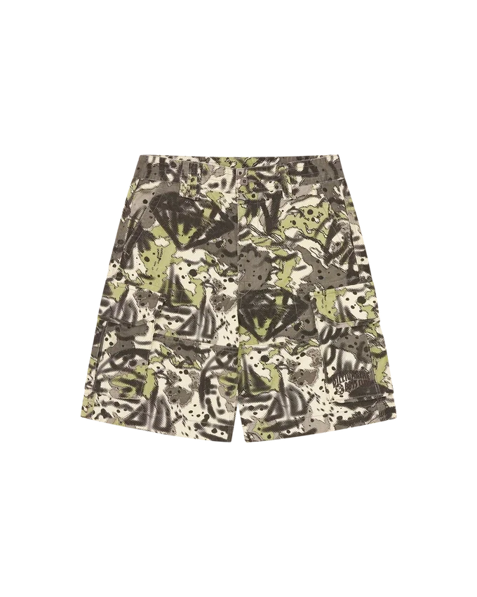 Overlay camo cotton cargo shorts Overlay camo cotton cargo shorts