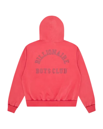 Oversized college zip through hood