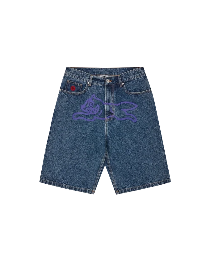 Running dog denim shorts Running dog denim shorts
