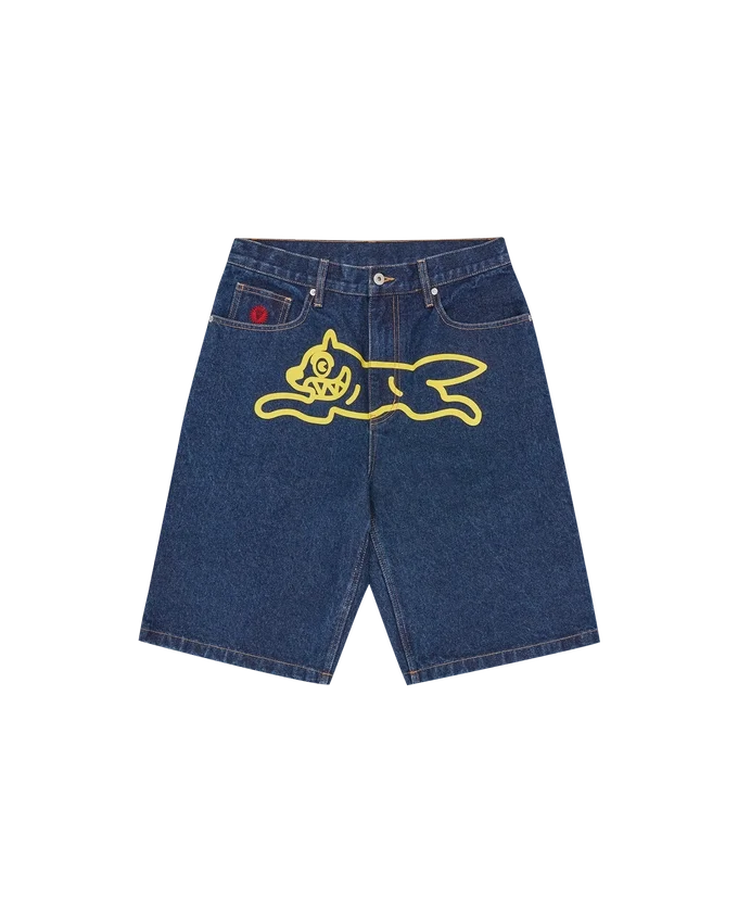 Running dog denim shorts Running dog denim shorts