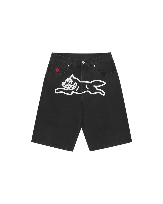 Running dog denim shorts Running dog denim shorts