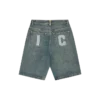Running dog denim shorts
