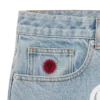 Running dog denim shorts