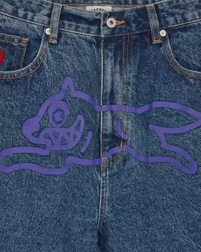 Running dog denim shorts Running dog denim shorts