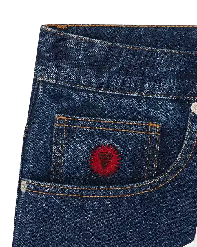 Running dog denim shorts Running dog denim shorts