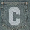 Running dog denim shorts