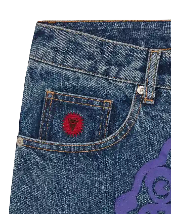 Running dog denim shorts Running dog denim shorts