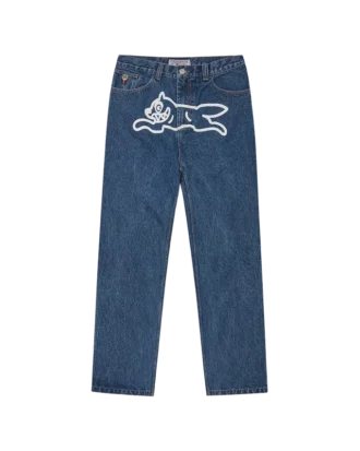 Running dog double scoop denim pant