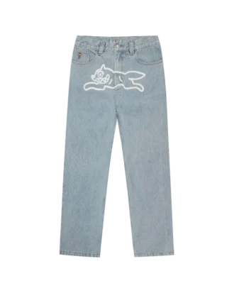 Running dog double scoop denim pant