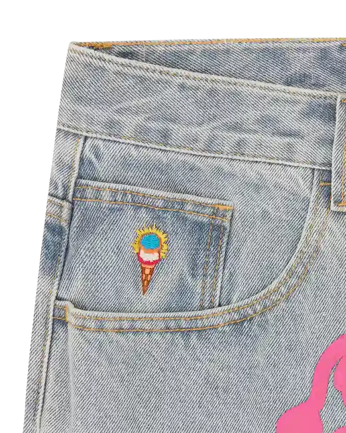 Running dog double scoop denim pant Running dog double scoop denim pant