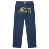 Running dog double scoop denim pants